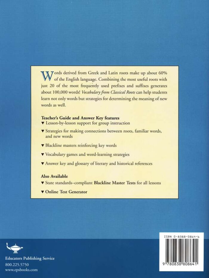 Vocabulary from Classical Roots Book E Teacher's Guide - Image 8