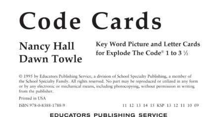 Explode the Code Code Cards