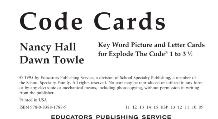 Explode the Code Code Cards - Image 1