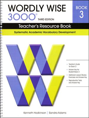 Wordly Wise 3000 3rd Edition Bk 3 Teacher Resource Book