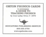 Orton Gillingham Phonics Cards
