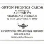 Orton Gillingham Phonics Cards